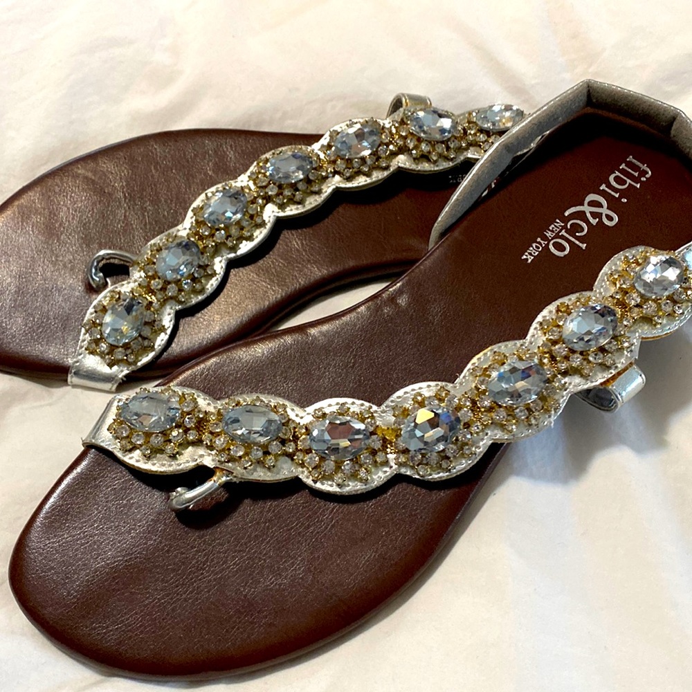 Beautiful Sandals -mixed metal silver and gold